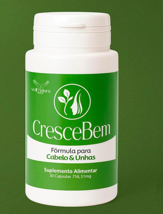 Cresce Bem Suplemento Cabelos e Unhas